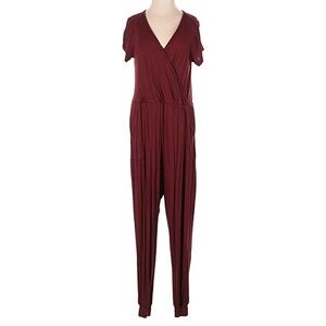 Burgundy Nursing Jumpsuit
